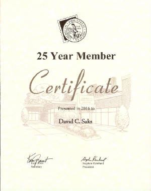 American Philatelic Society 25 Years