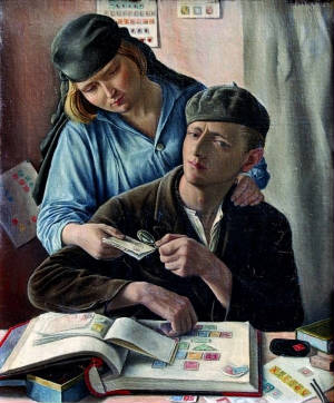 Le Philateliste by Fran&ccedil;ois Barraud (1929)