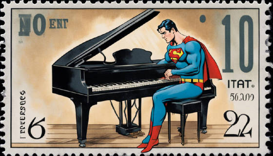 Superman Tuning A Piano