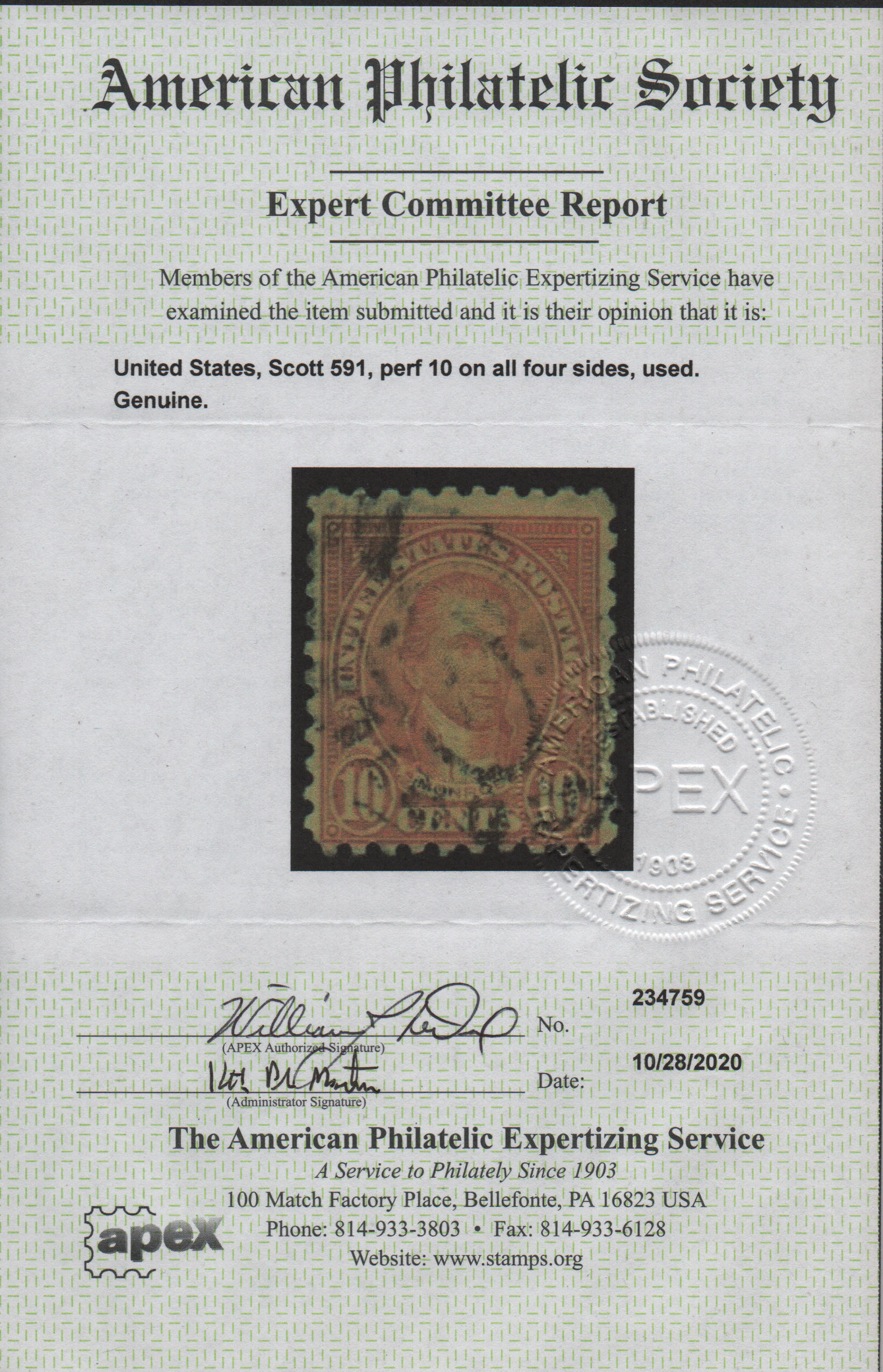 Expertized/5us591.jpg