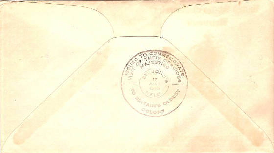 Newfoundland reverse cachet FDC 1939