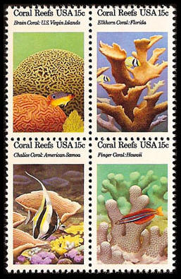 Coral Reefs USA 1980 Se-tenant